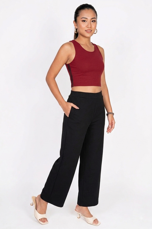 Casual And Formal Wide-Fit Pant (Black)