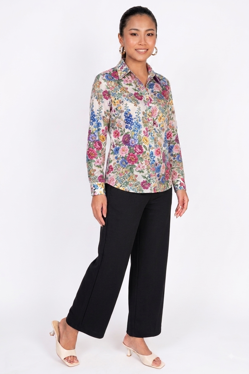 Casual And Formal Wide-Fit Pant (Black)